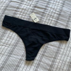 Black Aerie Thong